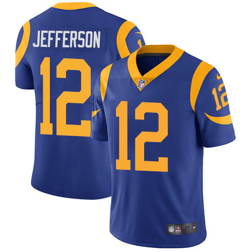 Nike Rams #12 Van Jefferson Royal Blue Alternate Youth Stitched NFL Vapor Untouchable Limited Jersey